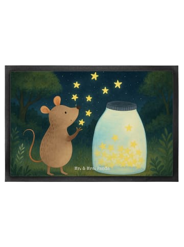 Mr. & Mrs. Panda Schmutzfangmatte Maus Sterne Design ohne Spruch in Weiß