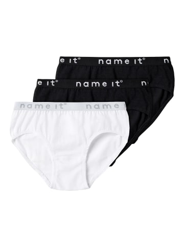 name it Mädchen 3er Pack Unterhosen in Schwarz