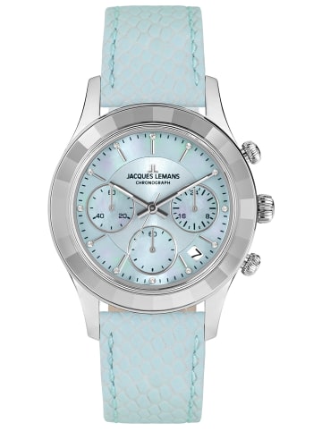 Jacques Lemans Damen-Chronograph Hellblau