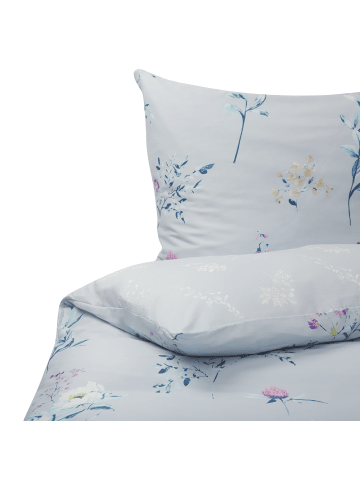 Beliani 3-tlg Bettwäsche EVERGREEN in Blau