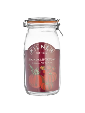 Kilner KILNER | Einkochglas, CLIP ROUND, klar, 3 L