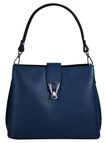 Cluty Umhängetasche echt Leder in blau