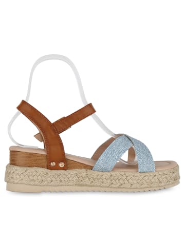 VAN HILL Plateau Sandaletten Eleanor in Hellblau