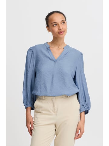 b.young Langarmbluse BYIDAMY EMB BLOUSE - 20816437 lässige Bluse in Blau