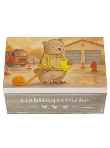 Mr. & Mrs. Panda Box Bär Freiwillige Feuerwehr Design ohne Spruch in Weiß