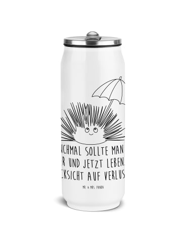Mr. & Mrs. Panda Trinkflasche Seeigel mit Spruch in Weiß