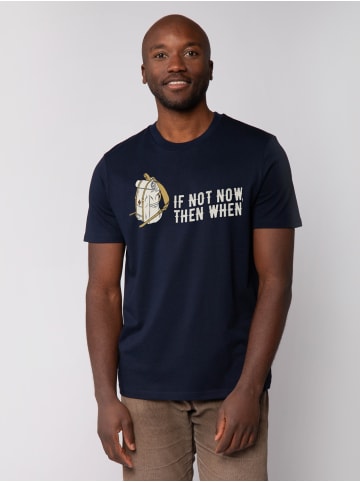 wat? Apparel T-Shirt If not now then when in Dunkelblau