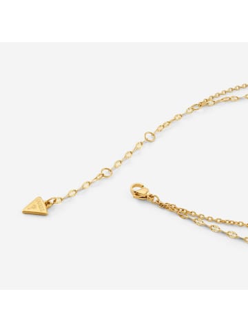 Guess Damen-Kette zweireihig Flowers Bunt/Goldfarben