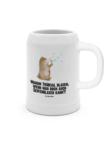 Mr. & Mrs. Panda Krug Bär Seifenblasen mit Spruch in Weiß