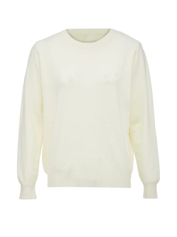 lurea Damen Strickpullover in Wollweiss