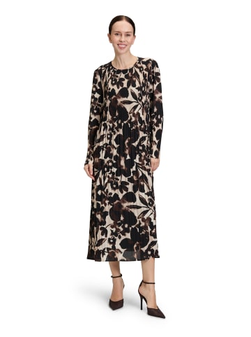 Betty Barclay Plisseekleid langarm in Beige/Braun