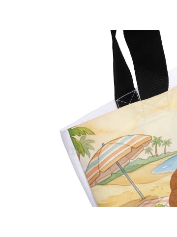 Mr. & Mrs. Panda Tote Bag Schildkröte  Pommes Design ohne Spruch in Weiß