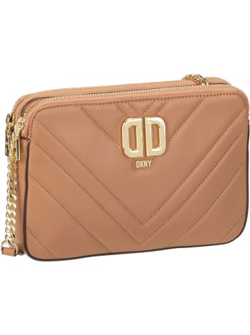 DKNY Umhängetasche Delphine Lamb Double Zip Crossbody in Cashew