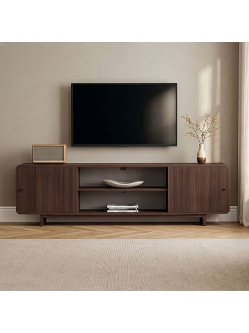 CALICOSY TV-Möbel CELENA in Nussbaum - (W) 180 x (H) 52 x (L) 34 cm