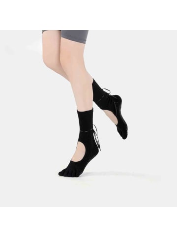 MUNADUNA Ballet-/Yoga-/Pilates-Zehensocken – Satinband zum Binden in Weiß in  