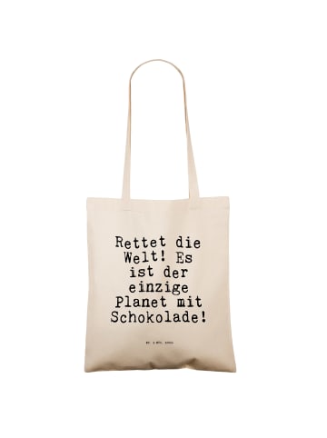 Mr. & Mrs. Panda Laptoptasche Rettet die Welt! Es... mit Spruch in Creme