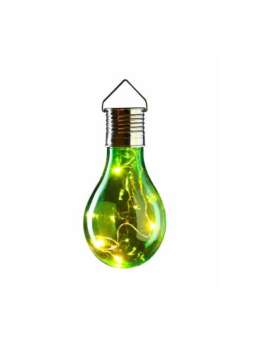 MARELIDA LED Solar Glühbirne GLOW in grün - H: 14cm