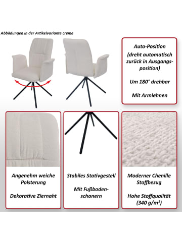 MCW 6er-Set Esszimmerstuhl N99 Auto-Return, Hellbraun