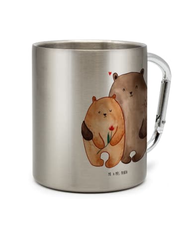 Mr. & Mrs. Panda Kaffeetasse Bären Liebe ohne Spruch in Silber