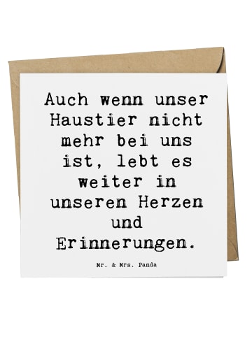 Mr. & Mrs. Panda Grußkarte Spruch Trauerbewältigung nach dem Ver... in Weiß
