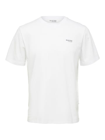 SELECTED HOMME T-Shirt SLHASPEN LOGO in Weiß