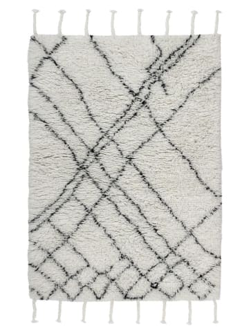 Kayoom Hochflor Teppich Casablanca 130 in natur - elfenbein - rechteckig