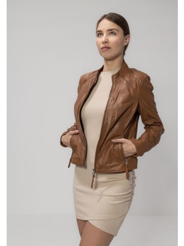 JILANI Damen Lederjacke in Braun