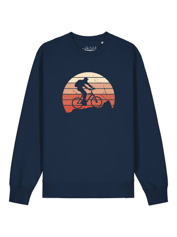 wat? Apparel Sweatshirt Mountainbike Silhouette in Dunkelblau