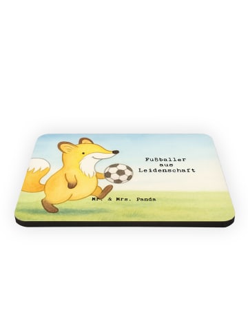 Mr. & Mrs. Panda Magnet Fußballer Leidenschaft Design mit Spruch in Weiß