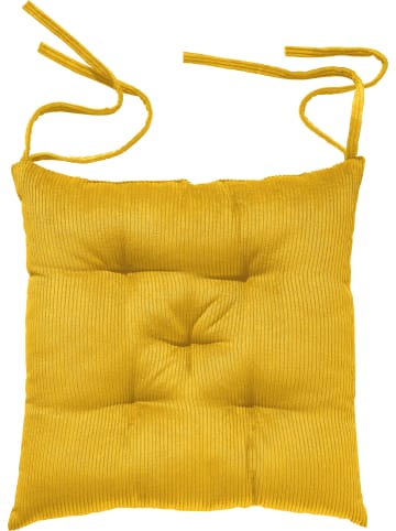 Erwin Müller Cord Stuhlkissen Glasgow in curry