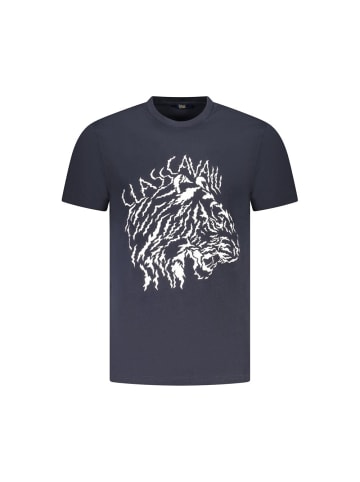 cavalli CLASS Blaues Baumwoll-T-Shirt