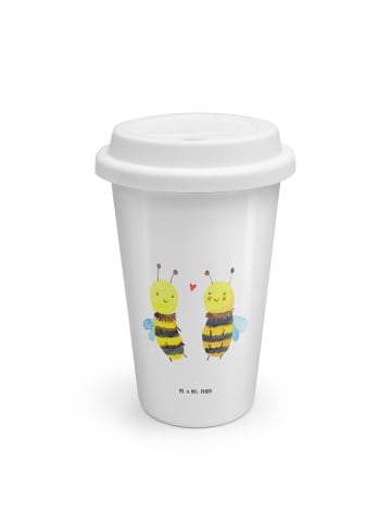 Mr. & Mrs. Panda To Go Becher Biene Verliebt ohne Spruch in Weiß
