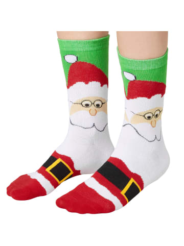 tectake Socken für die Weihnachtszeit in klassischen Farben, bunt