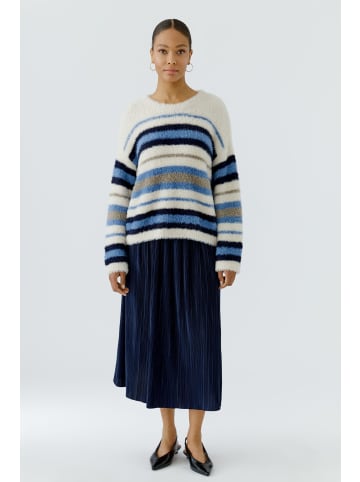 Oui Pullover in white blue