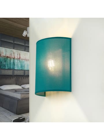 Licht-Erlebnisse Wandlampe (B)20 x (H)23 cm in Weiß Petrol