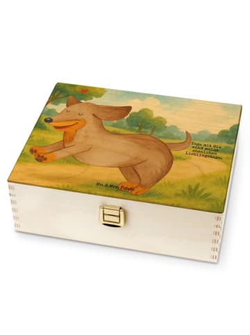 Mr. & Mrs. Panda Teebeutel Aufbewahrungsbox Hund Dackel Design m... in Weiß