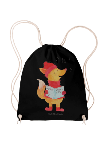 Mr. & Mrs. Panda gymnastiktasche Fuchs Sänger ohne Spruch in Schwarz