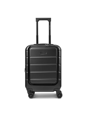Police Dublin 4 Rollen Kabinentrolley S 54 cm Laptopfach mit Dehnfalte black