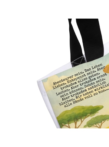 Mr. & Mrs. Panda Shopping Bag Giraffe Blumenkranz Design mit Spruch in Weiß