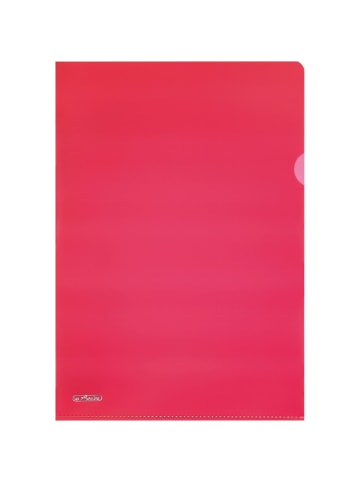 Herlitz Aktenhülle Pyramide A4 110my PP glänzend Packung mit 10 Stück rot