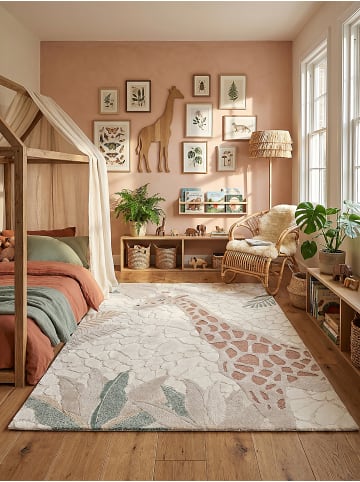 KADIMA DESIGN Teppich Kinderzimmer Kinder-Motiv Kinderzimmer pflegeleicht Spielzimmer in Creme