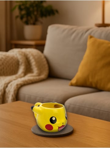 Pokemon Pokemon 3D Tasse Pikachu Kaffeetasse Becher Kaffeebecher 480 ml in gelb