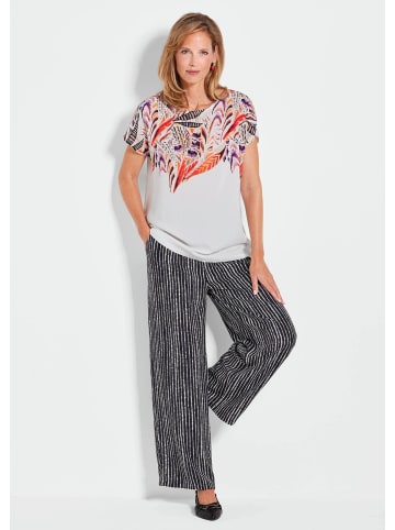 GOLDNER Elegantes Oberteil mit Ethno-Muster in weiß / gemustert