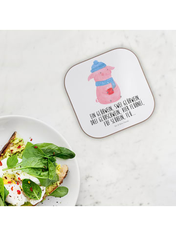 Mr. & Mrs. Panda weinflaschenuntersetzer Schweinchen Glühwein mi... in Weiß