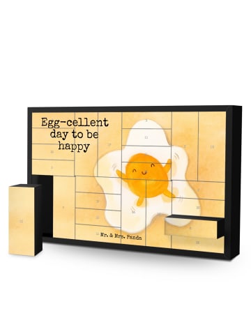 Mr. & Mrs. Panda Adventskalender Spiegelei Ei Design mit Spruch in Weiß