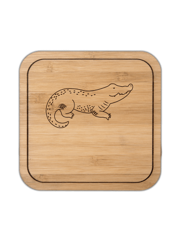 Mr. & Mrs. Panda Tischuntersetzer Krokodil mit Spruch in Transparent