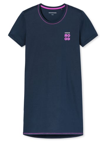 Schiesser Nachthemd Casual Essentials in deep blue