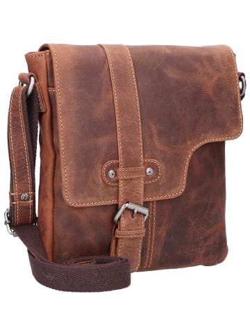Greenburry Vintage Umhängetasche Leder 22 cm brown