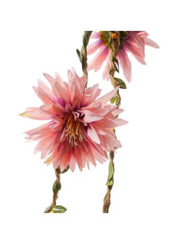 MARELIDA LED Lichterkette Dahlien Blüten Blumengirlande Timer L: 2,9m in rosa