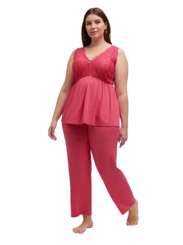 Ulla Popken Pyjama in sorbet pink